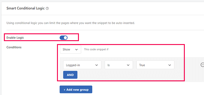 Using conditional logic Using conditional logic