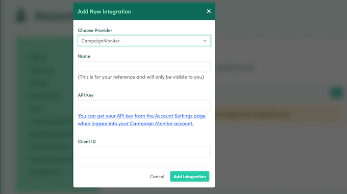 Connecting an email marketing provider to your free Beacon account Connecting an email marketing provider to your free Beacon account