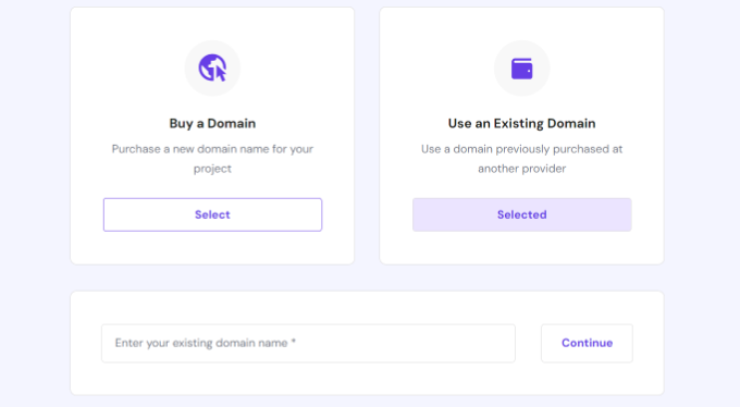 Enter a domain name Enter a domain name