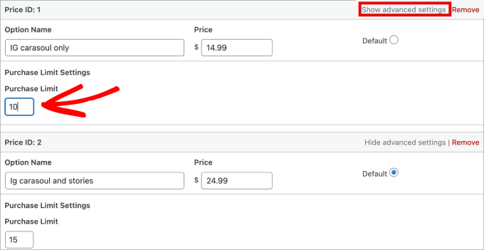 variable pricing purchase limit edd variable pricing purchase limit edd