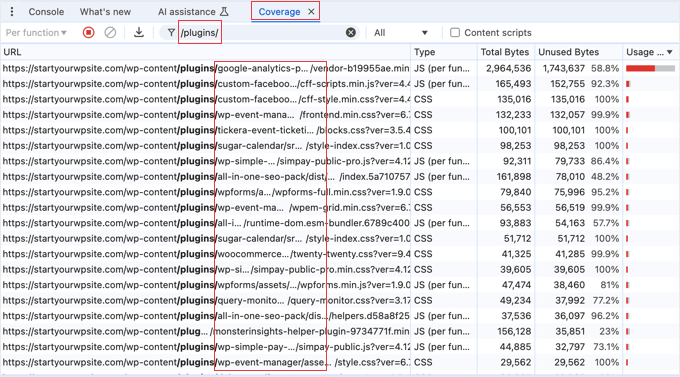 The Inspect Tool's Coverage Report The Inspect Tool's Coverage Report