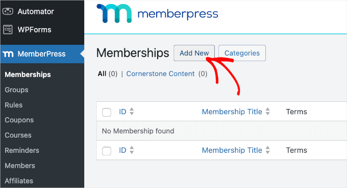 Add new membership Add new membership