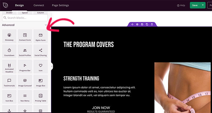 Page builder blocks Page builder blocks