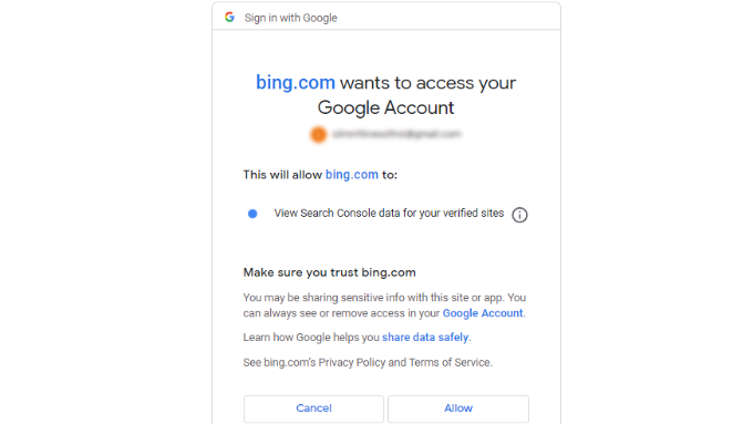 Allow access to your account Allow access to your account