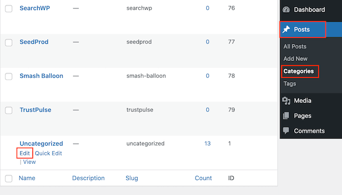 Renaming the default uncategorized category Renaming the default uncategorized category
