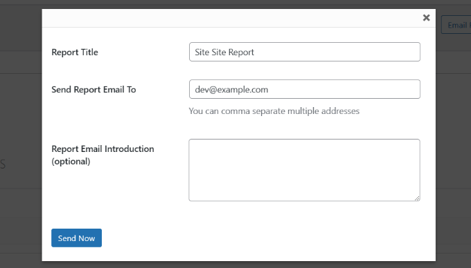 Check details and send report Check details and send report
