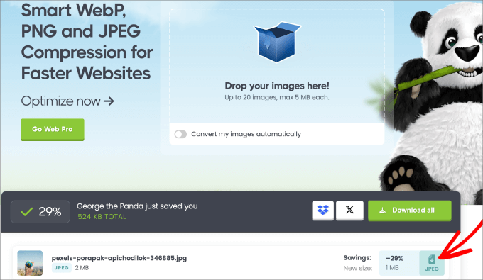 compress image with TinyPNG compress image with TinyPNG