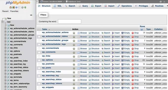 mysqlphpmyadmin phpMyAdmin