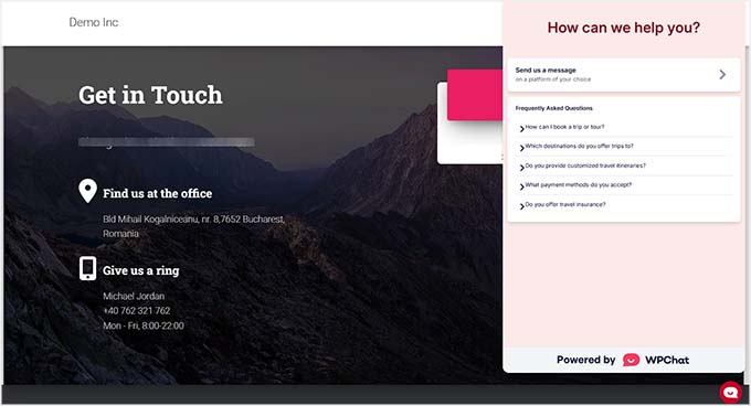 An example of a live chat plugin, created using WPChat An example of a live chat plugin, created using WPChat