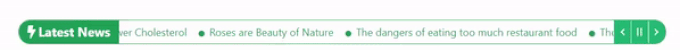 Scrolling news ticker Scrolling news ticker