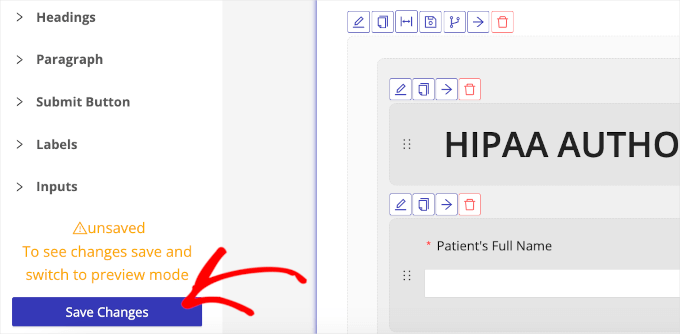 Saving changes in HIPAAtizer Saving changes in HIPAAtizer