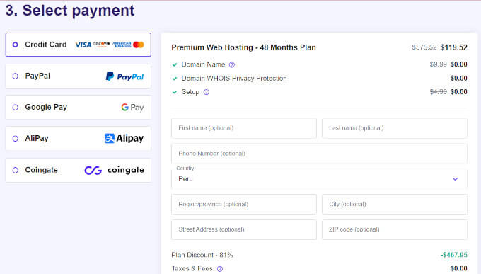 Finish Hostinger payment Finish Hostinger payment