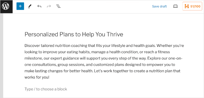 Creating service page Creating service page