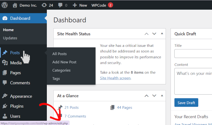 Find page URL Find page URL