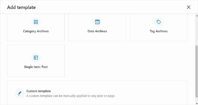 Selecting a page template to customize with WordPress Full Site Editing Selecting a page template to customize with WordPress Full Site Editing