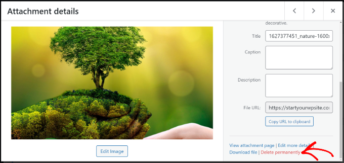 Delete images from library Delete images from library