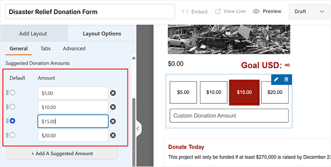 Configure suggested donation amounts in Charitable Configure suggested donation amounts in Charitable