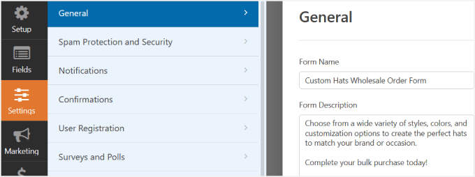 Form name and form description Form name and form description