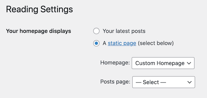 Setting a static page as your WordPress home page Setting a static page as your WordPress home page