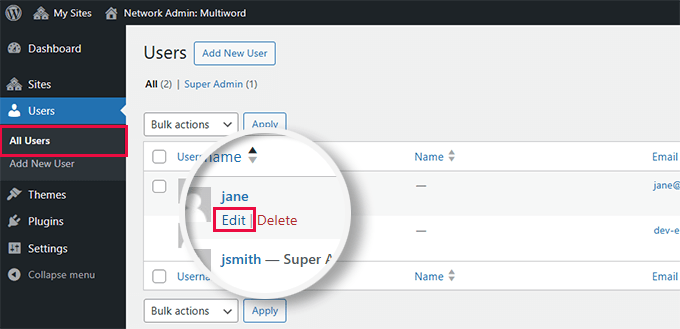 Edit the user you just added Edit the user you just added