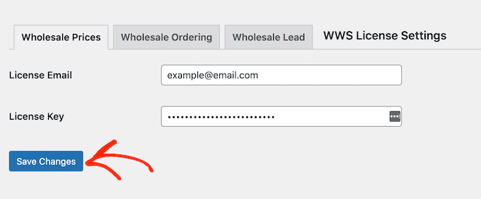 Saving the Wholesale Suite license key Saving the Wholesale Suite license key