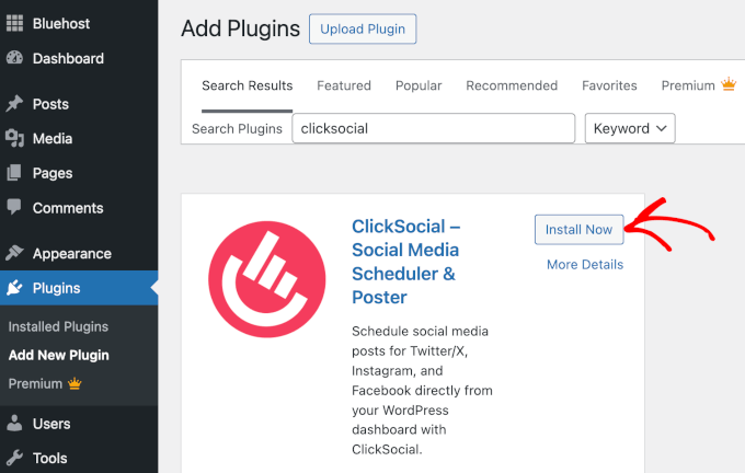 Install ClickSocial plugin Install ClickSocial plugin