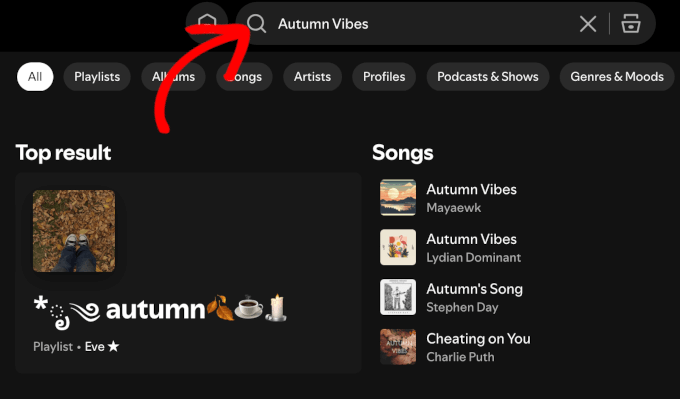 Saerching for a playlist Saerching for a playlist