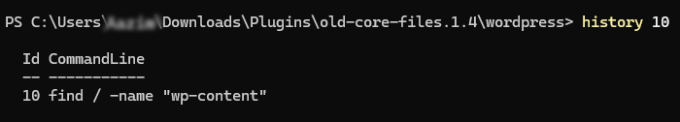 History SSH command History SSH command