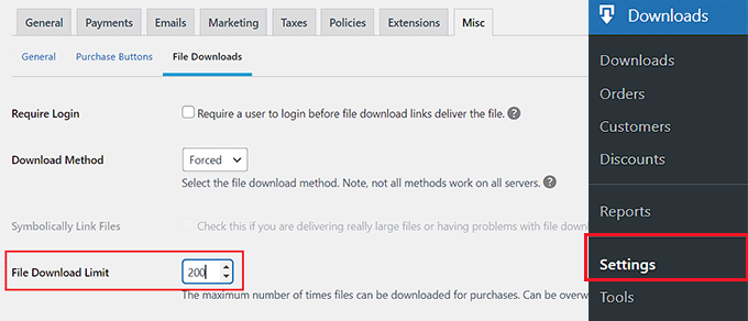 Add a default download limit for all your digital products Add a default download limit for all your digital products