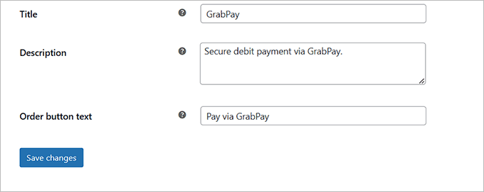 Add title and description for GrabPay Add title and description for GrabPay
