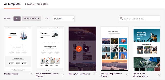 Choose a theme template Choose a theme template