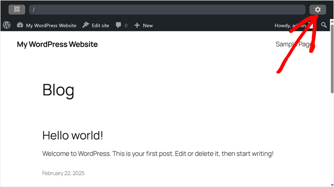 Opening WordPress Playground settings Opening WordPress Playground settings