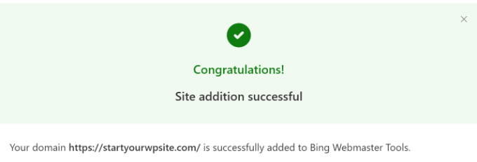 View success message on verification View success message on verification