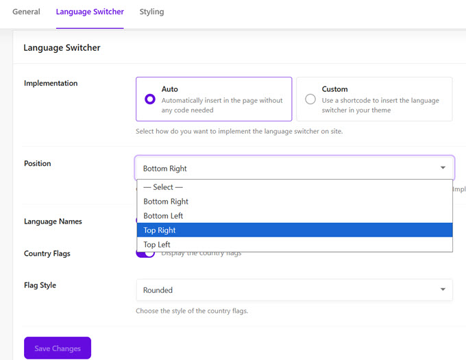 Language switcher