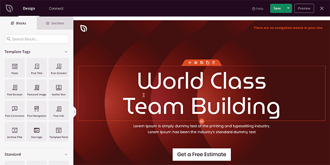 Edit theme template Edit theme template