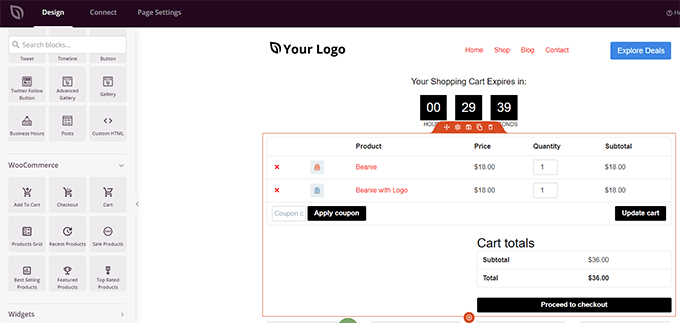 Creating custom cart page in SeedProd Creating custom cart page in SeedProd