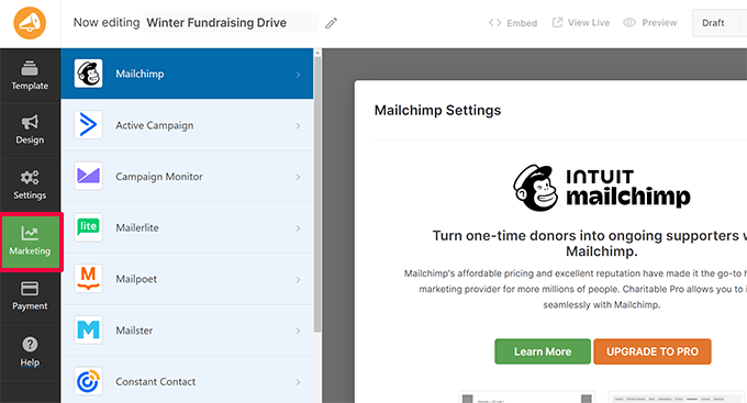 Charitable integrations Charitable integrations
