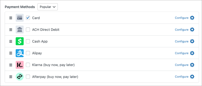 wp simple pay payment methods wp simple pay payment methods