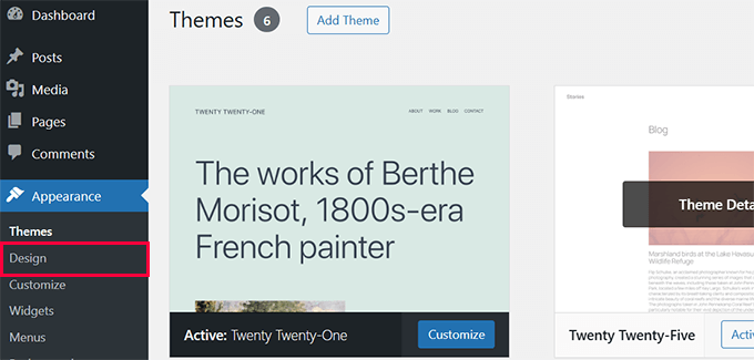 Classic Theme with the new design tab Classic Theme with the new design tab