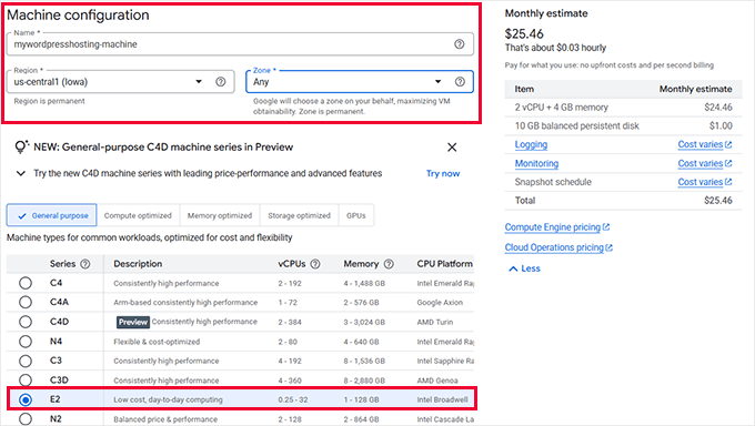 Configure virtual machine Configure virtual machine