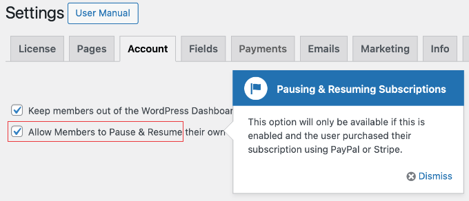 Allowing MemberPress Users to Pause and Resume Their Account Allowing MemberPress Users to Pause and Resume Their Account
