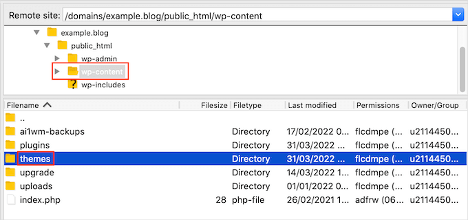 The WordPress wp-content folder The WordPress wp-content folder