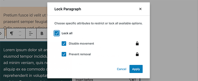 Block locking in WordPress 6.0 Block locking in WordPress 6.0