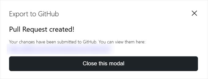 New Pull Request link in WordPress Playground New Pull Request link in WordPress Playground
