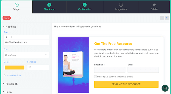 Customizing a lead magnet opt in form Customizing a lead magnet opt in form