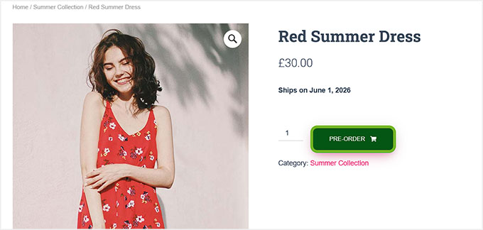 Live preview of pre-orders in Merchant