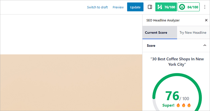 All in One SEO TruSEO score All in One SEO TruSEO score