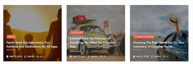 An example of an automotive WordPress blog An example of an automotive WordPress blog