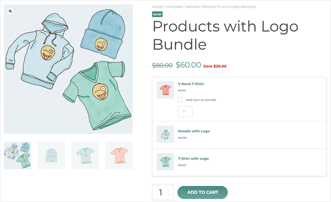 Example of a product bundle made with YITH plugin Example of a product bundle made with YITH plugin