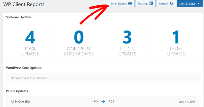 Send client reports Send client reports